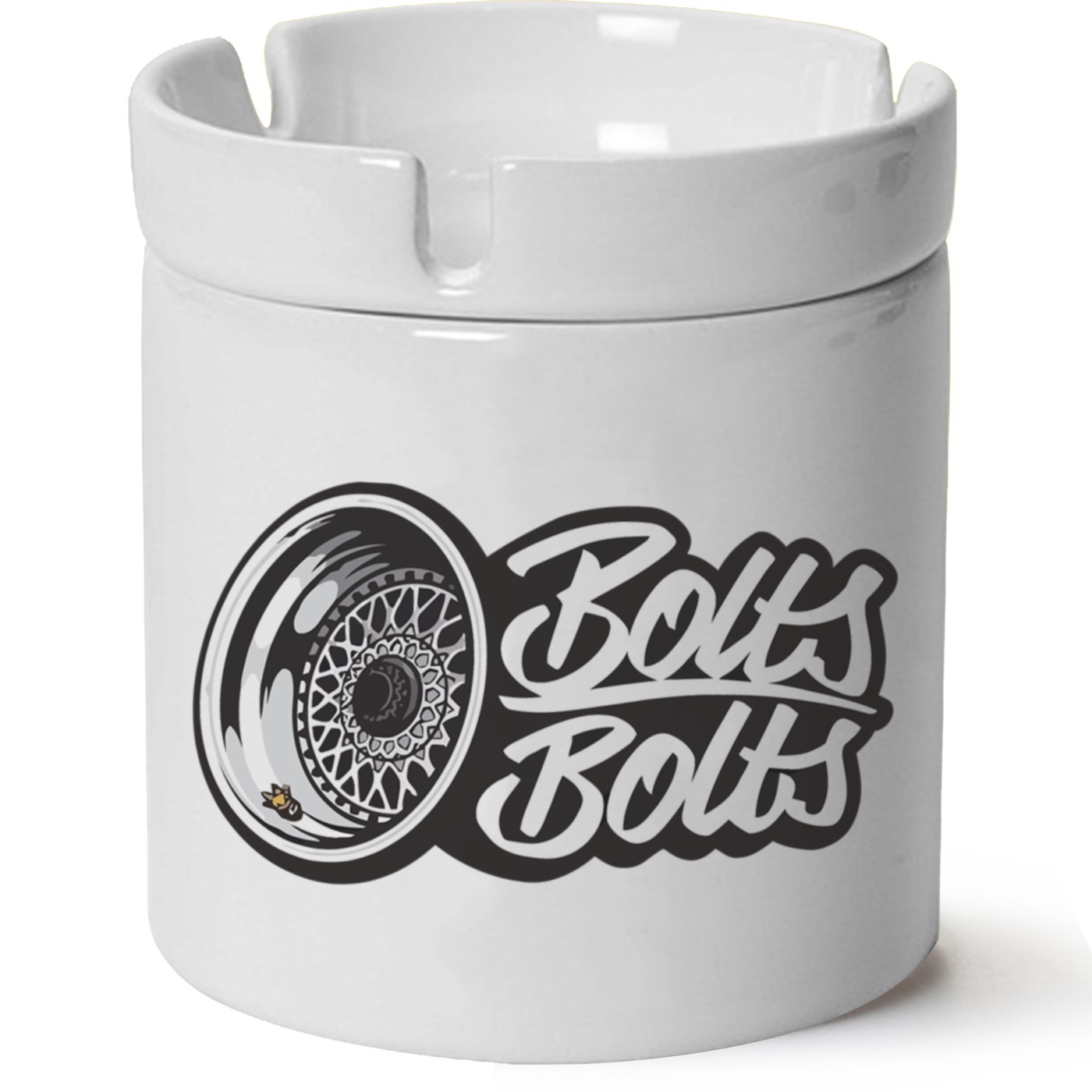 Bolts Baskılı Porselen At Söndür Küllük