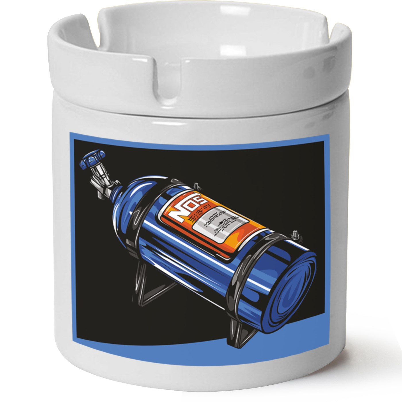 Nos Baskılı Porselen At Söndür Küllük