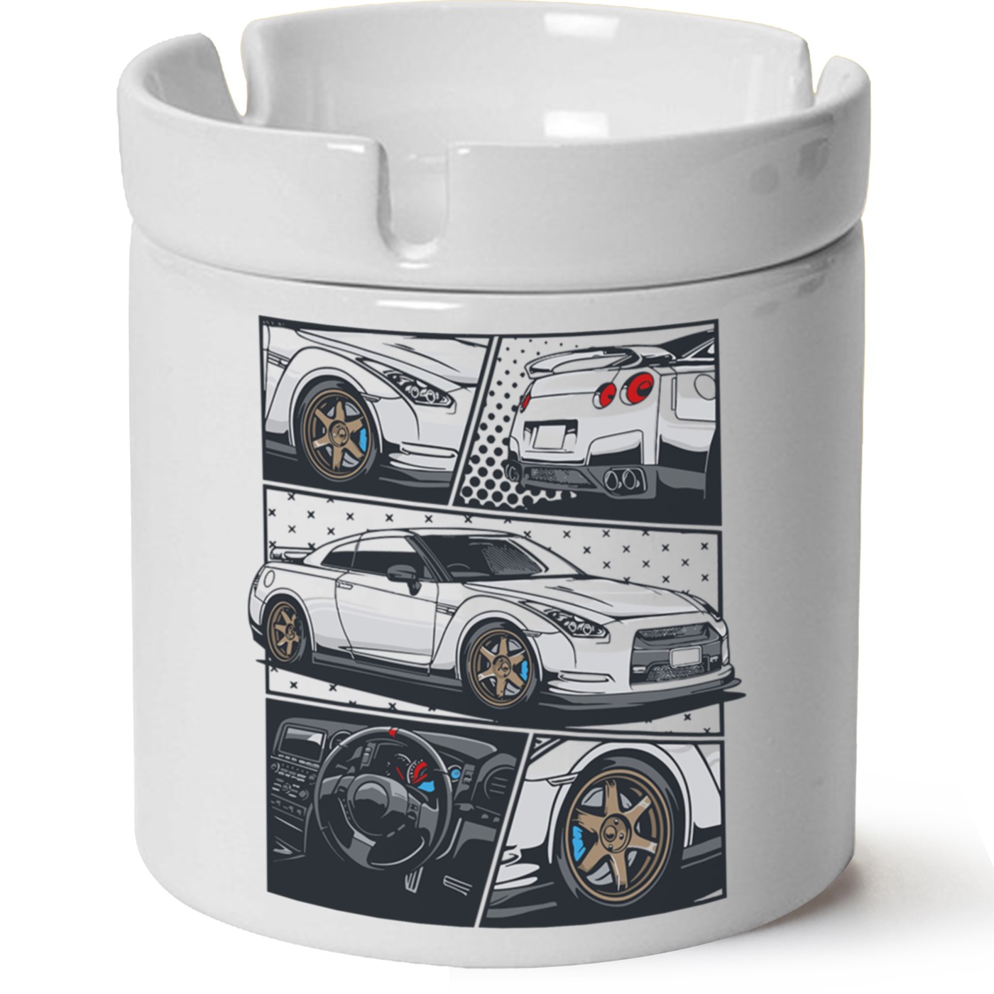 Nissan Gt-r35 Baskılı Porselen At Söndür Küllük