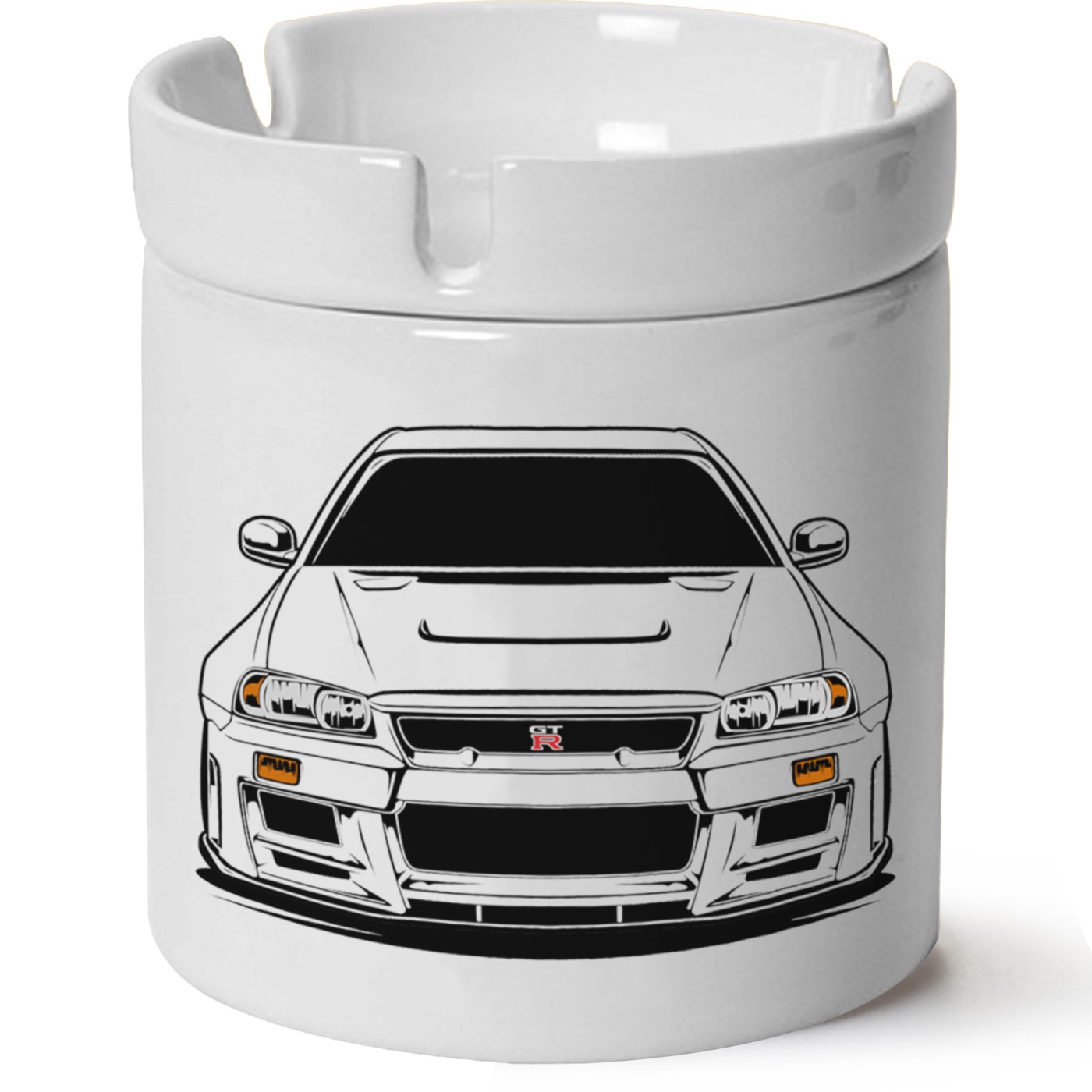 Nissan R34 Baskılı Porselen At Söndür Küllük