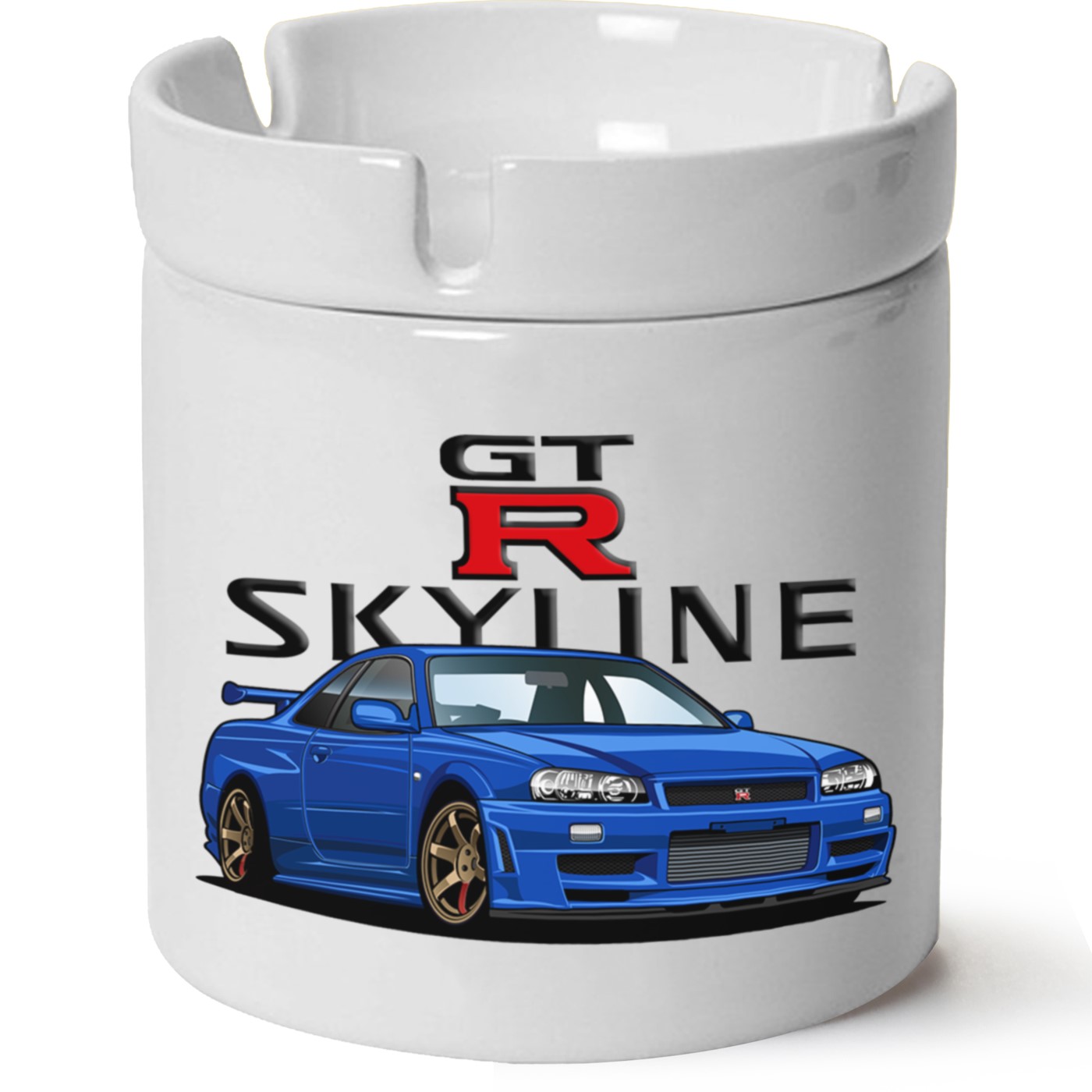 Nissan R34 Baskılı Porselen At Söndür Küllük