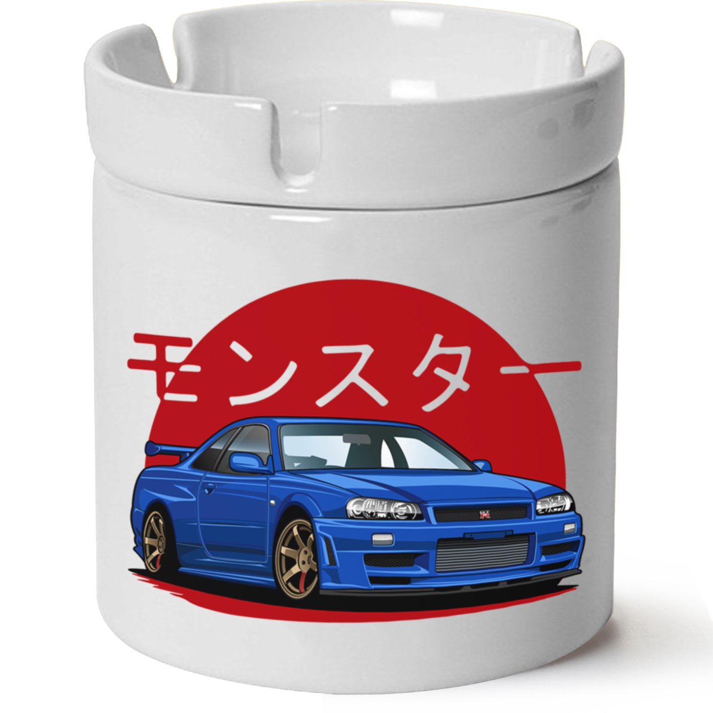 Nissan R34 Baskılı Porselen At Söndür Küllük