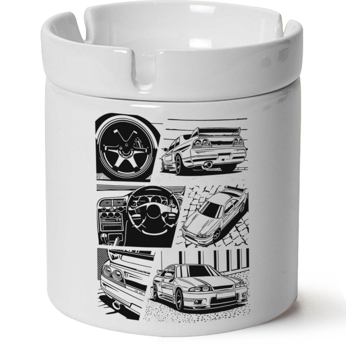 Nissan Qashqai Baskılı Porselen At Söndür Küllük