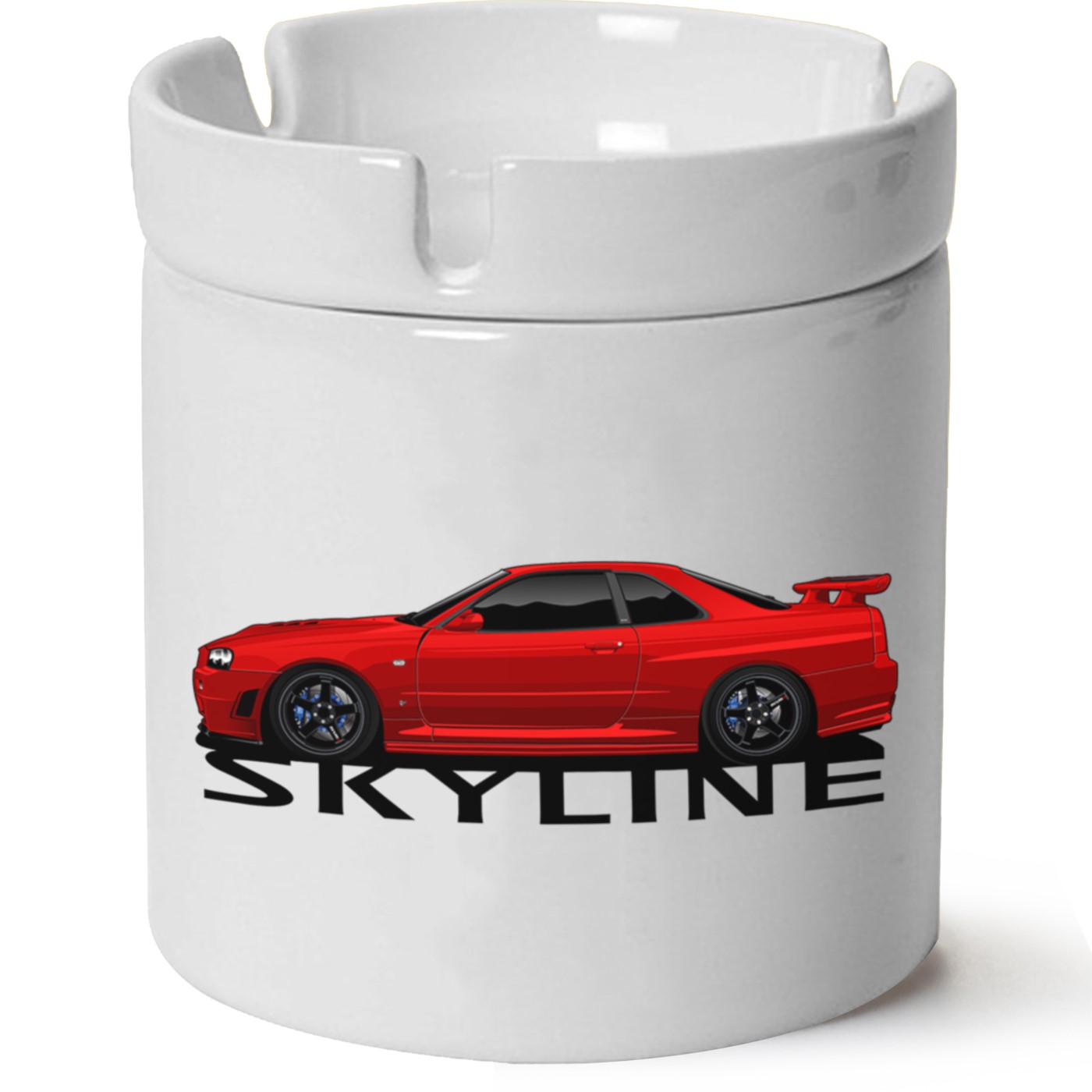 Nissan R34 Baskılı Porselen At Söndür Küllük