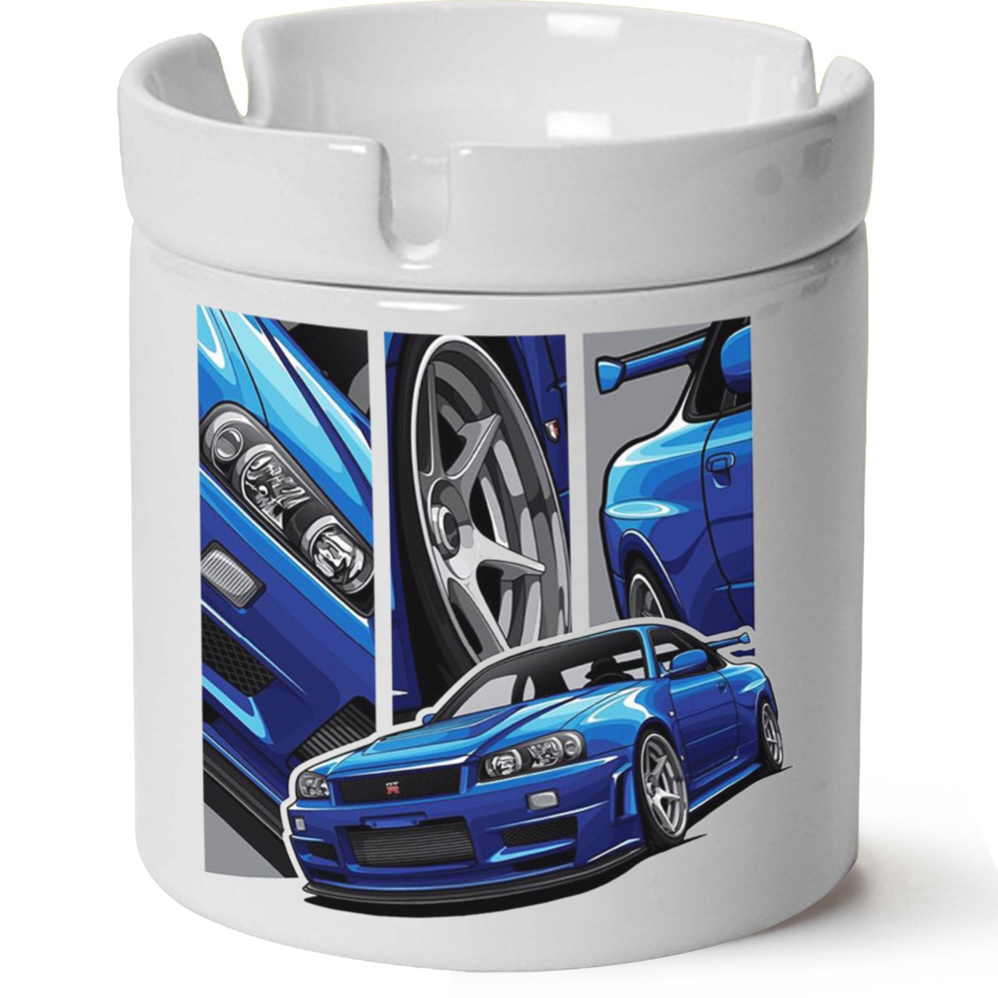 Nissan R34 Baskılı Porselen At Söndür Küllük