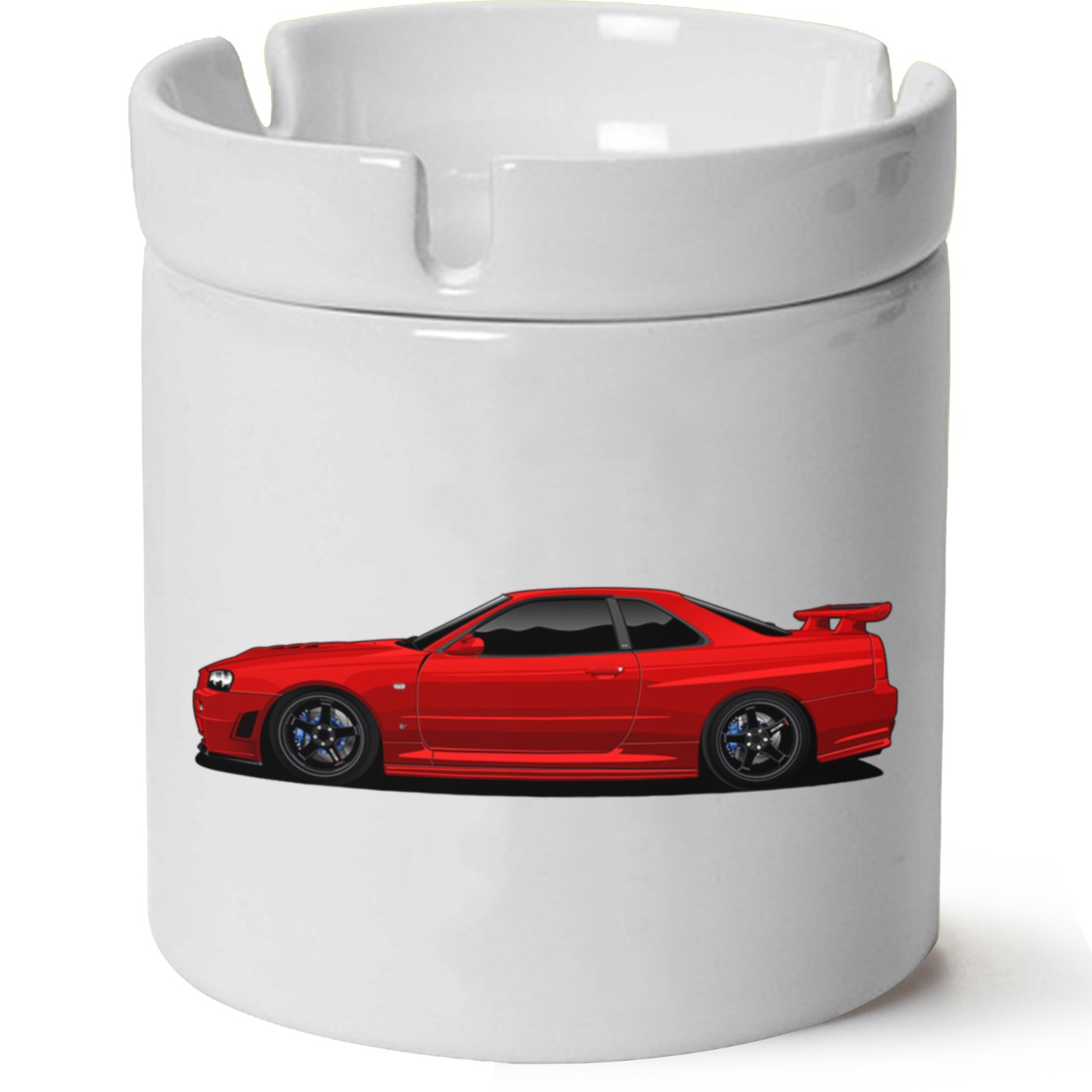 Nissan R34 Baskılı Porselen At Söndür Küllük