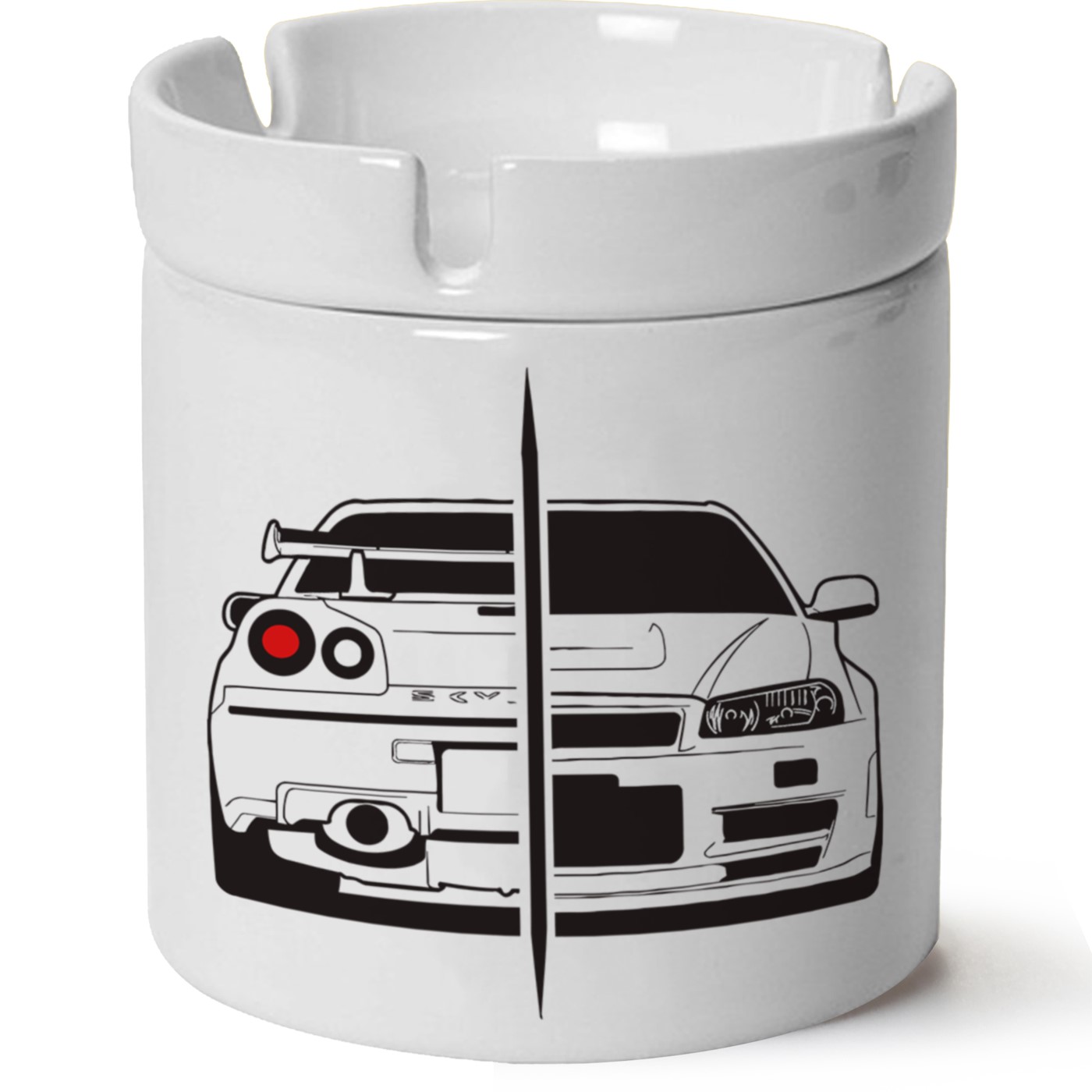 Nissan R34 Baskılı Porselen At Söndür Küllük