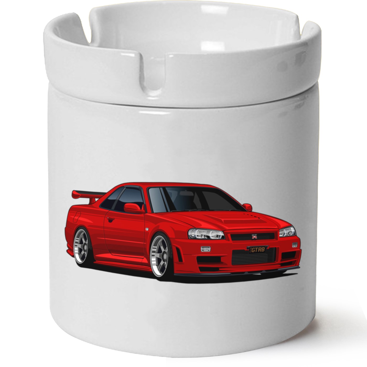 Nissan R34 Baskılı Porselen At Söndür Küllük