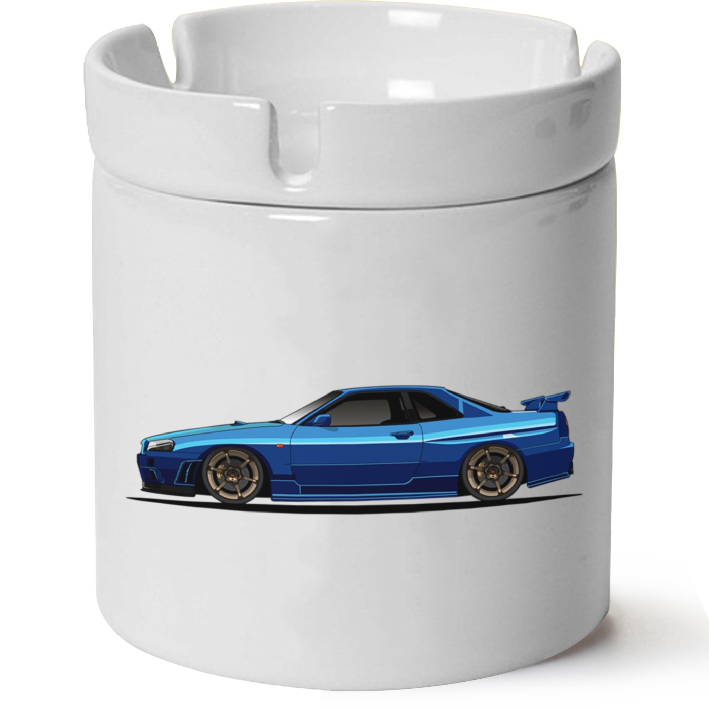 Nissan R34 Baskılı Porselen At Söndür Küllük