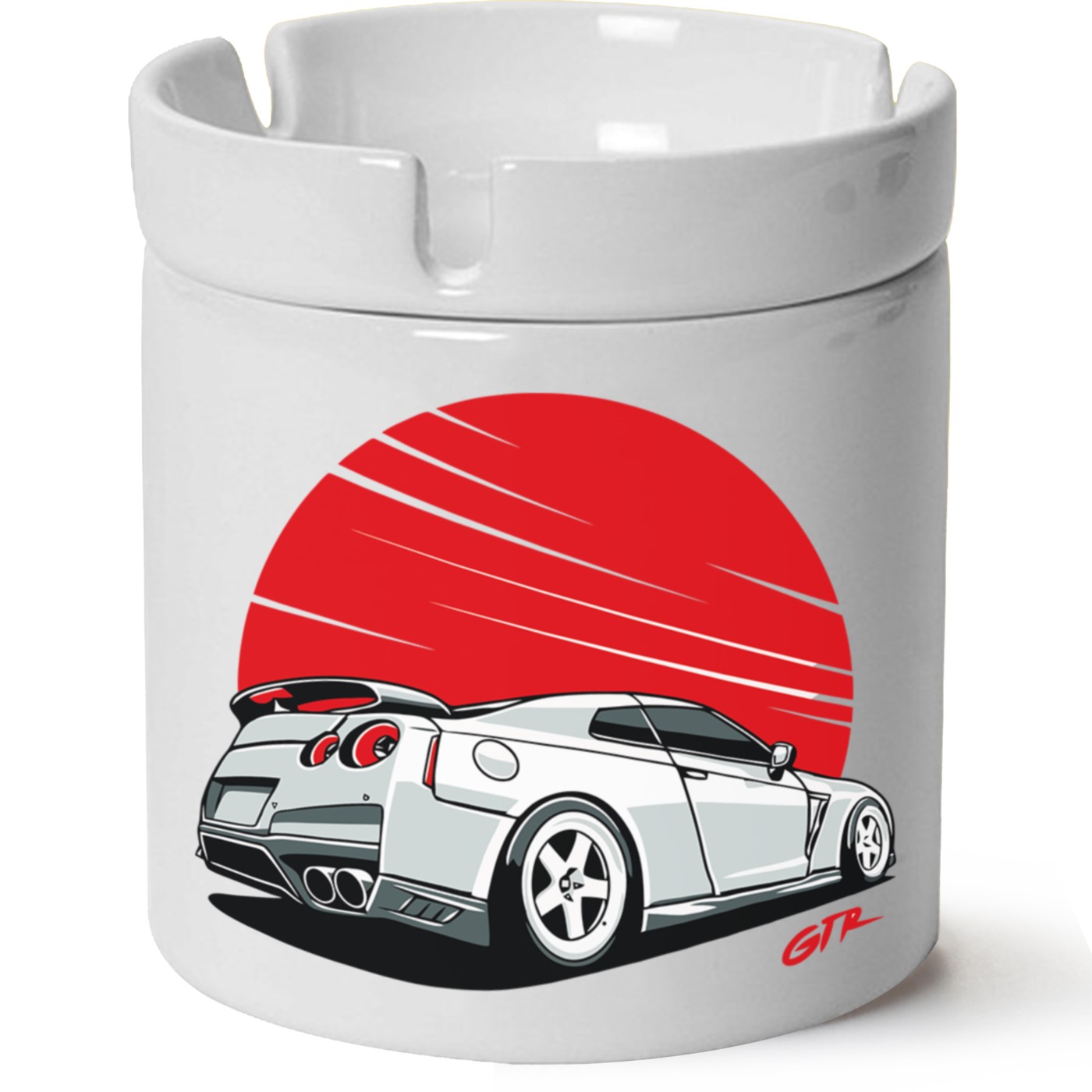 Nissan R35 Baskılı Porselen At Söndür Küllük