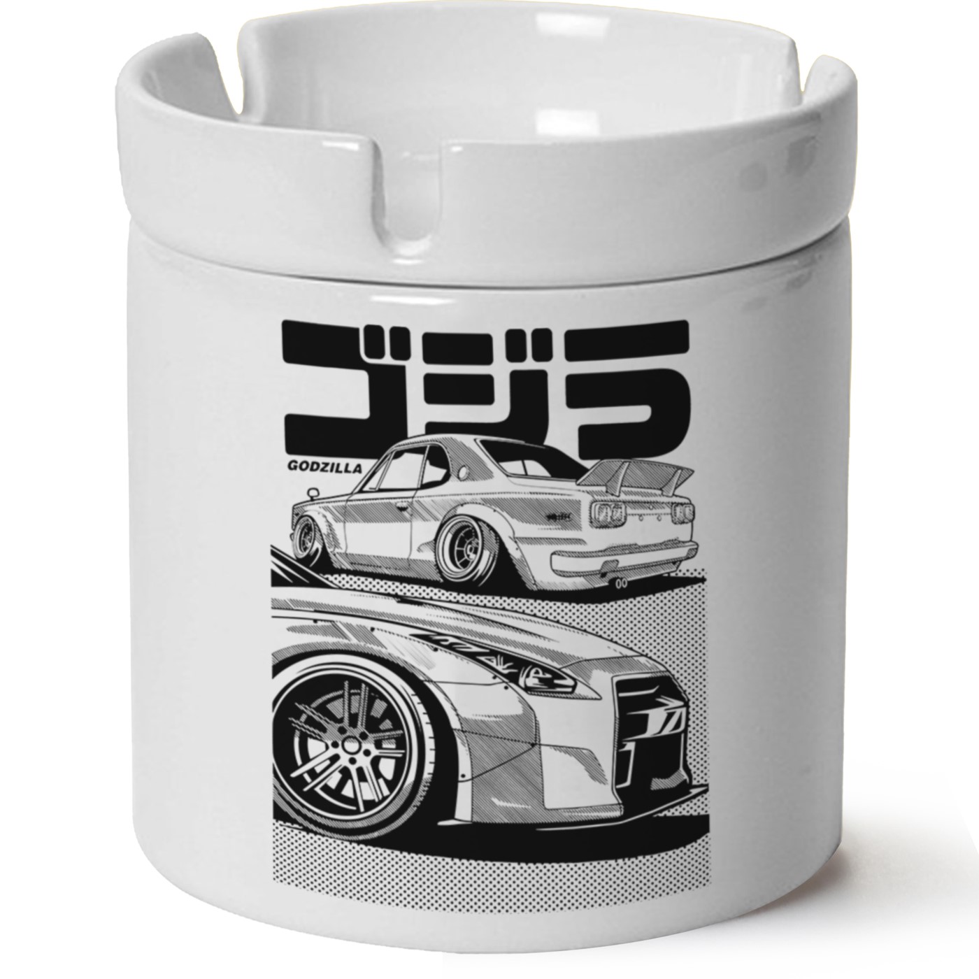 Nissan R35 Baskılı Porselen At Söndür Küllük