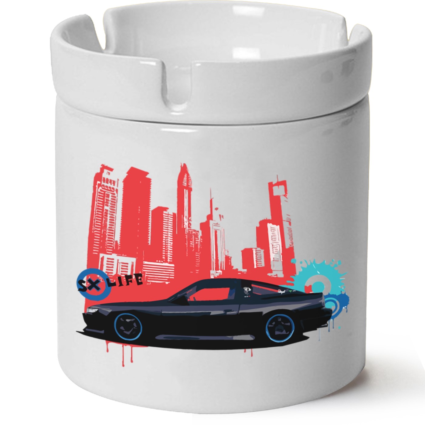 Nissan R35 Baskılı Porselen At Söndür Küllük