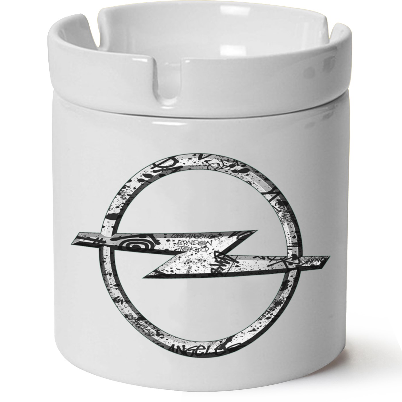 Opel Logo Baskılı Porselen At Söndür Küllük