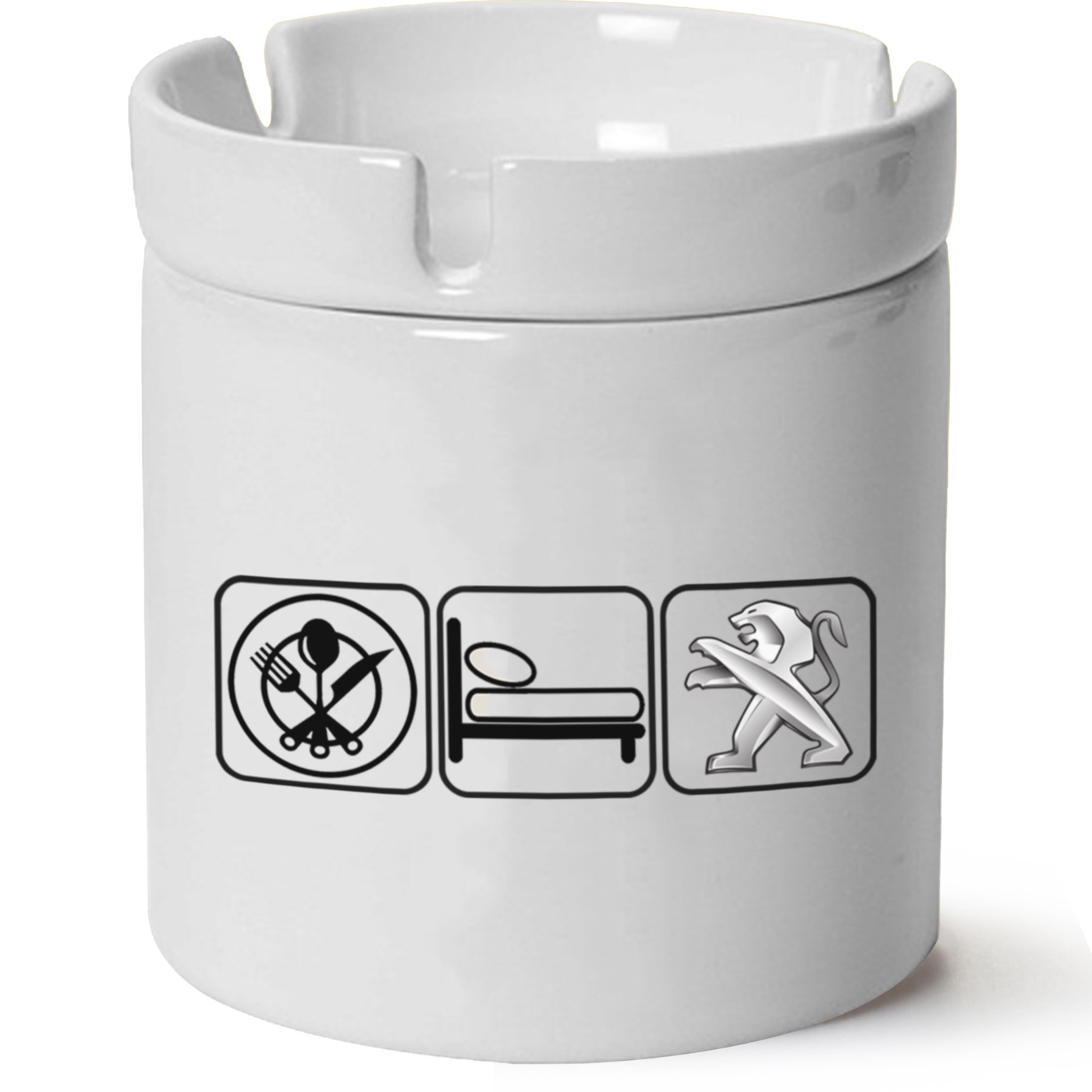 Peugeot Logo Baskılı Porselen At Söndür Küllük