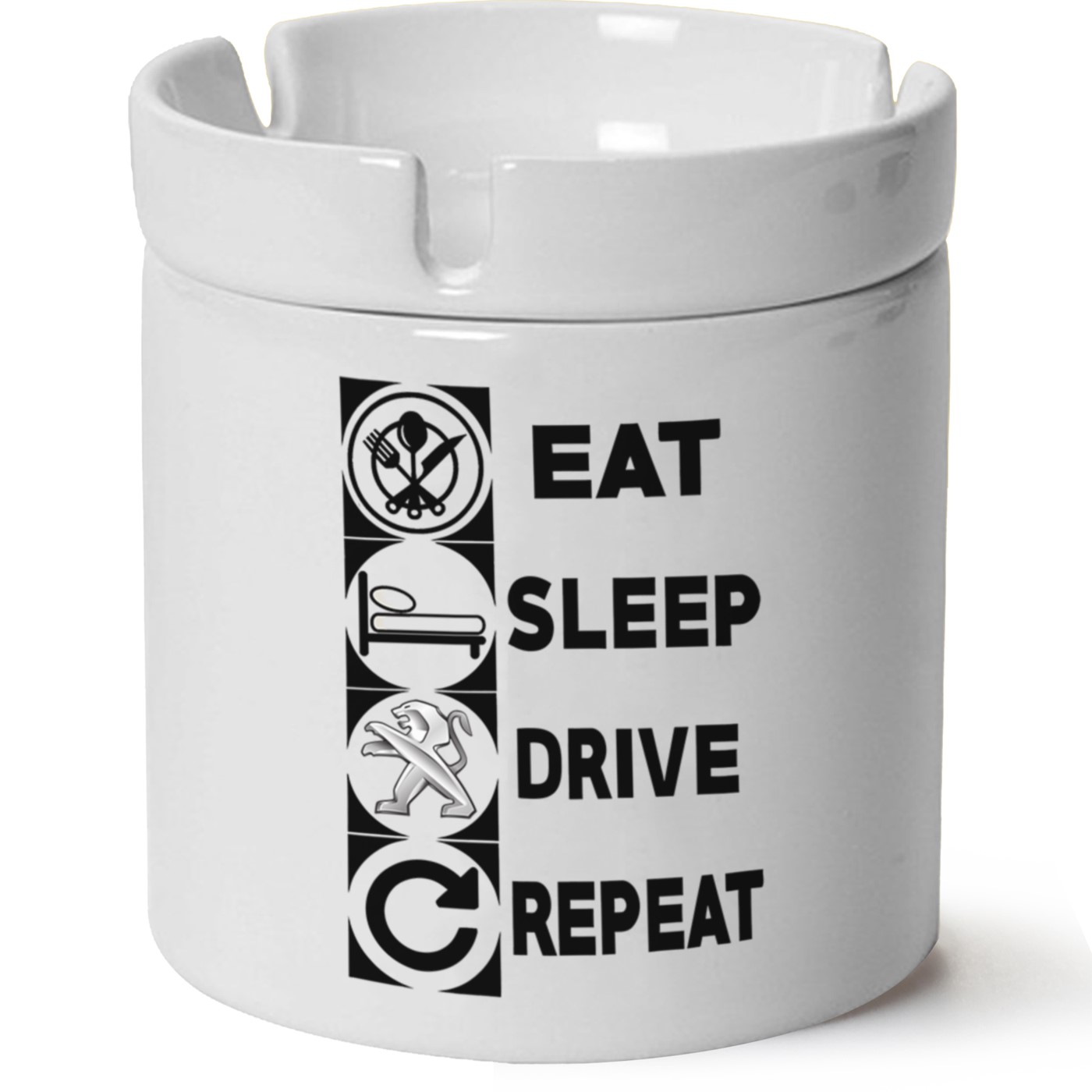 Peugeot Logo Baskılı Porselen At Söndür Küllük