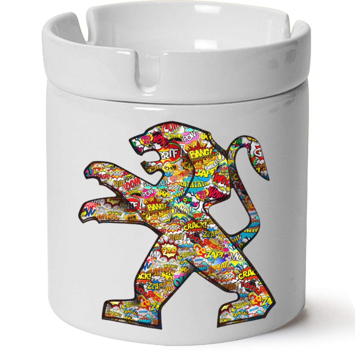 Peugeot Logo Baskılı Porselen At Söndür Küllük