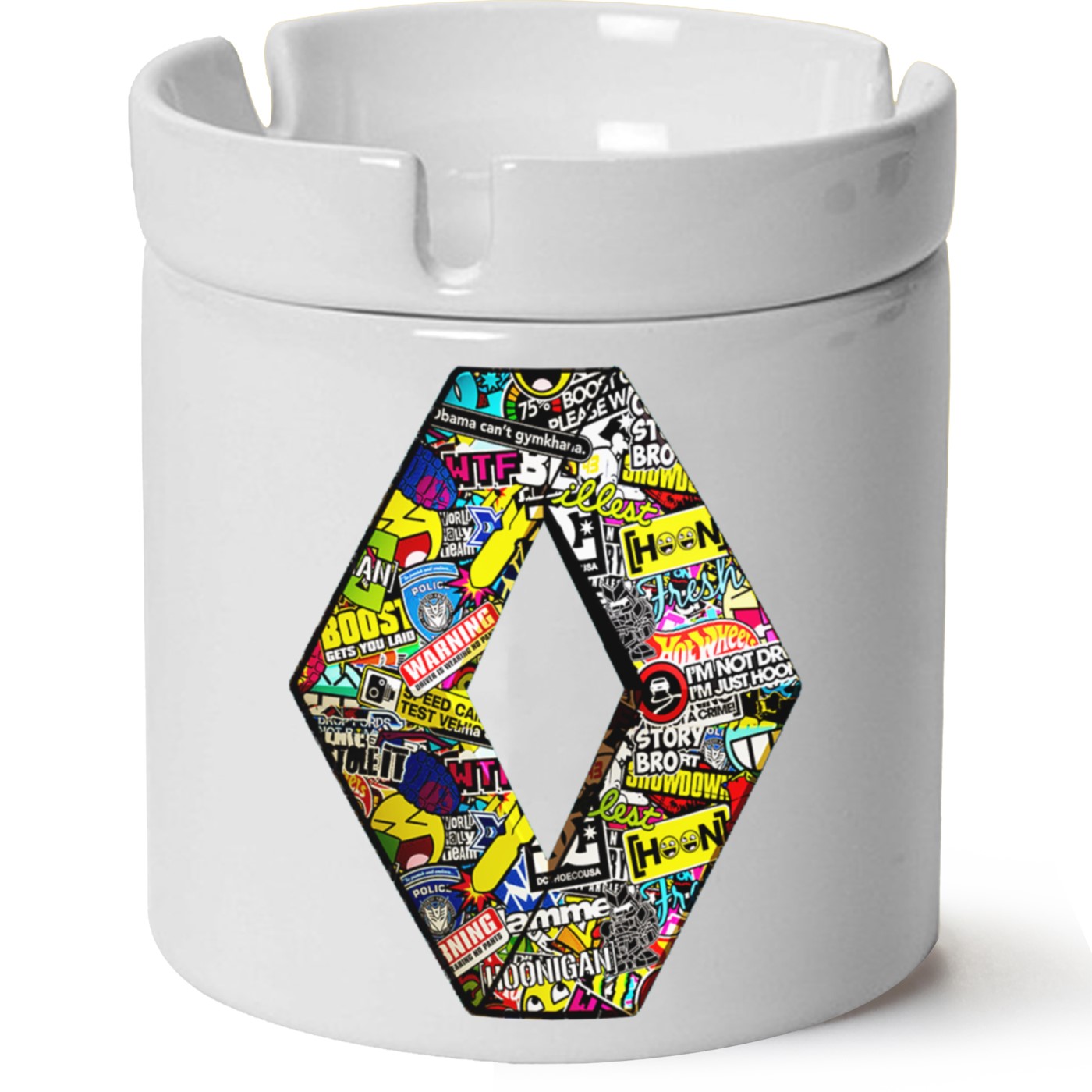 Renault Logo Baskılı Porselen At Söndür Küllük