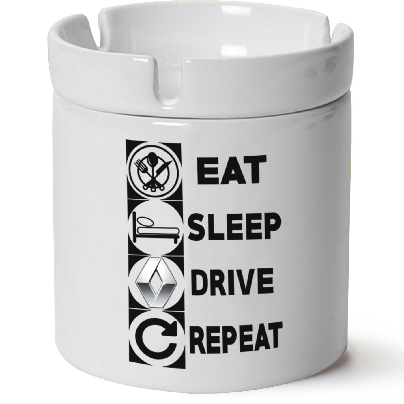 Renault Logo Baskılı Porselen At Söndür Küllük