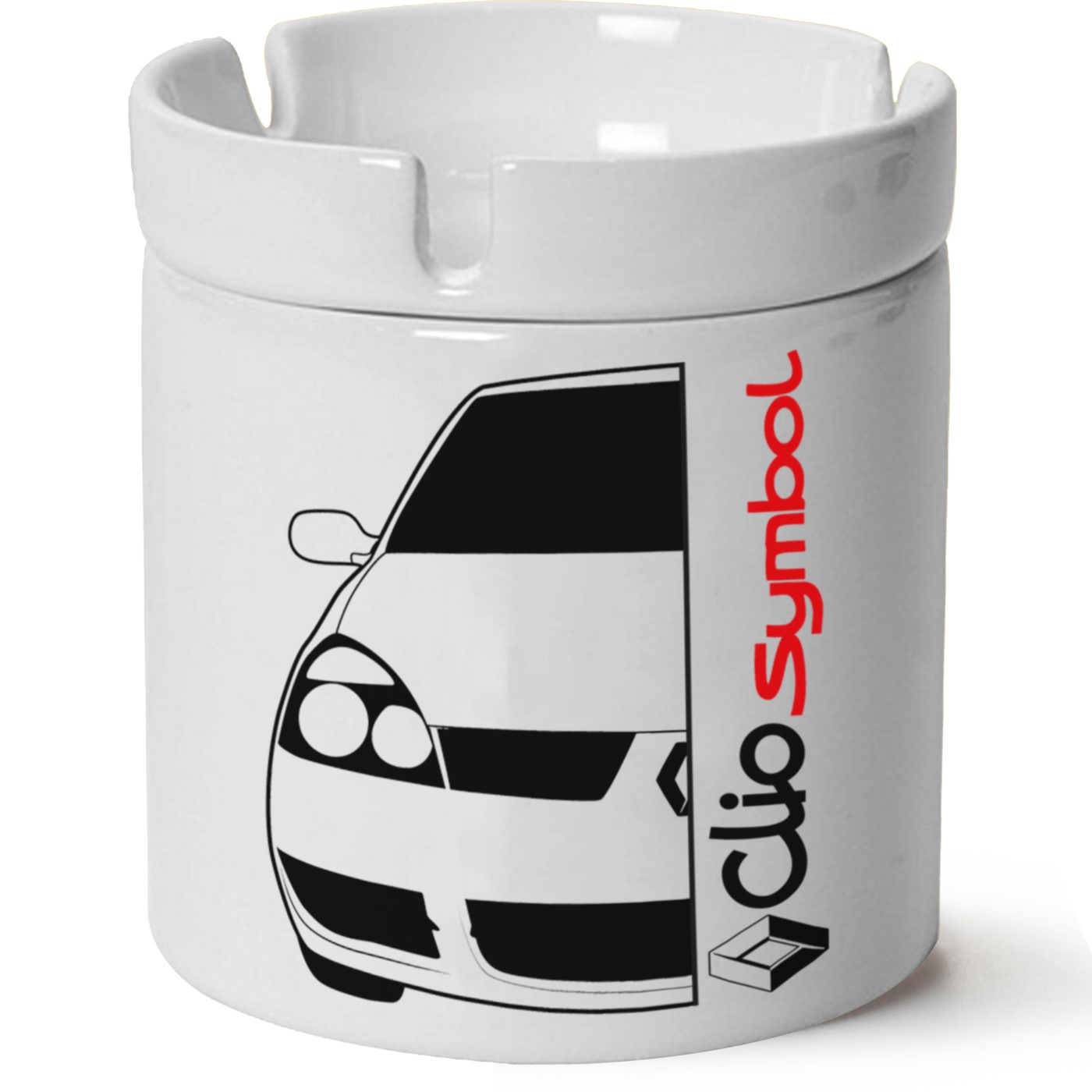 Renault Clio Symbol Baskılı Porselen At Söndür Küllük