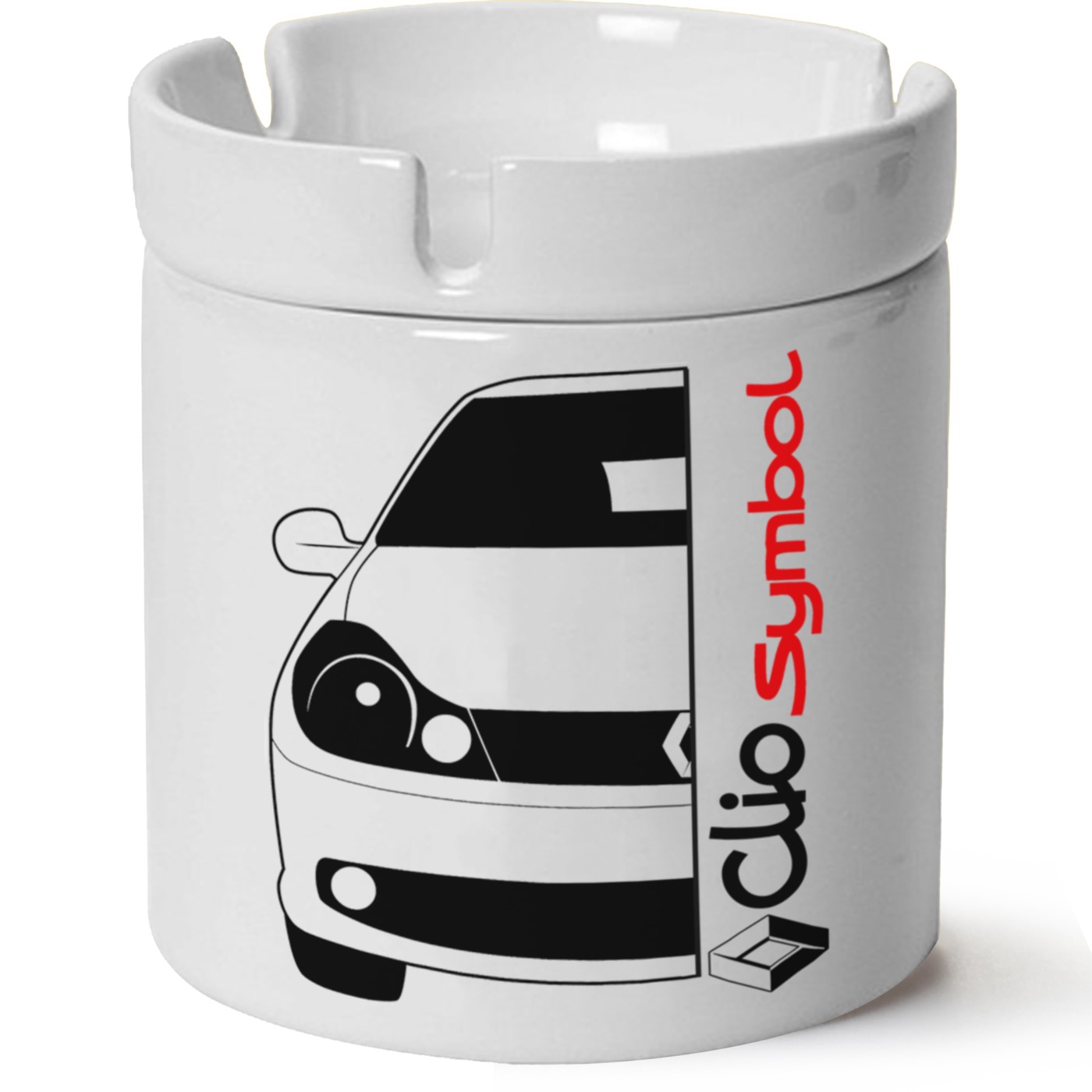 Renault Clio Symbol Baskılı Porselen At Söndür Küllük