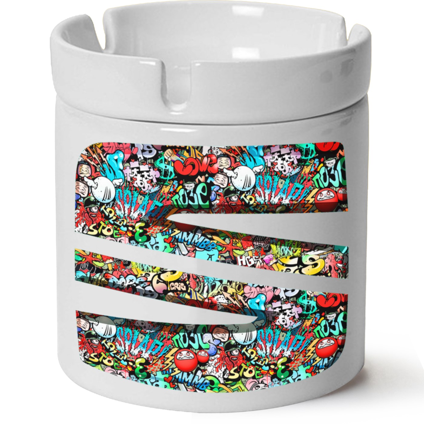 Seat Logo Baskılı Porselen At Söndür Küllük