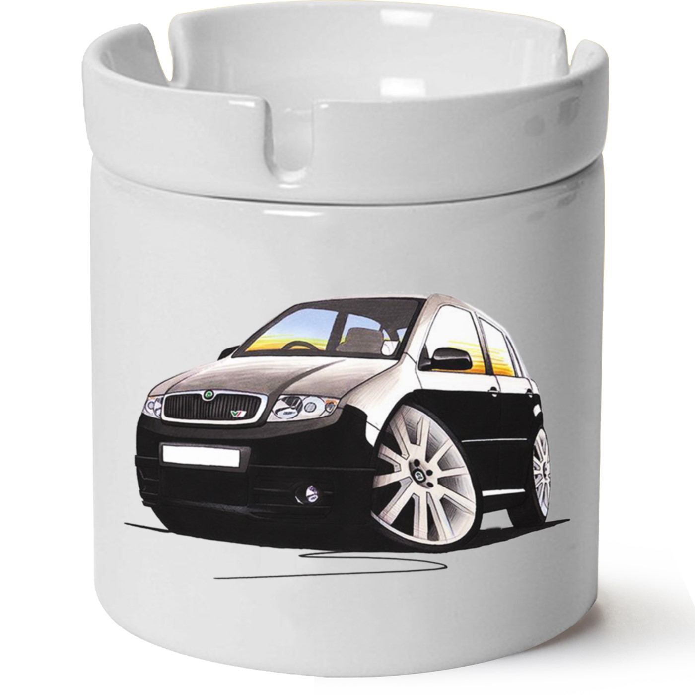 Skoda Fabia1 Baskılı Porselen At Söndür Küllük