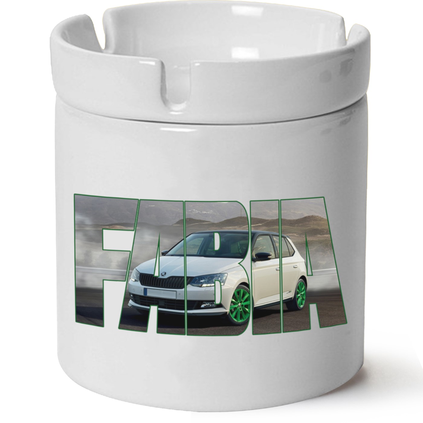 Skoda Fabia3 Baskılı Porselen At Söndür Küllük