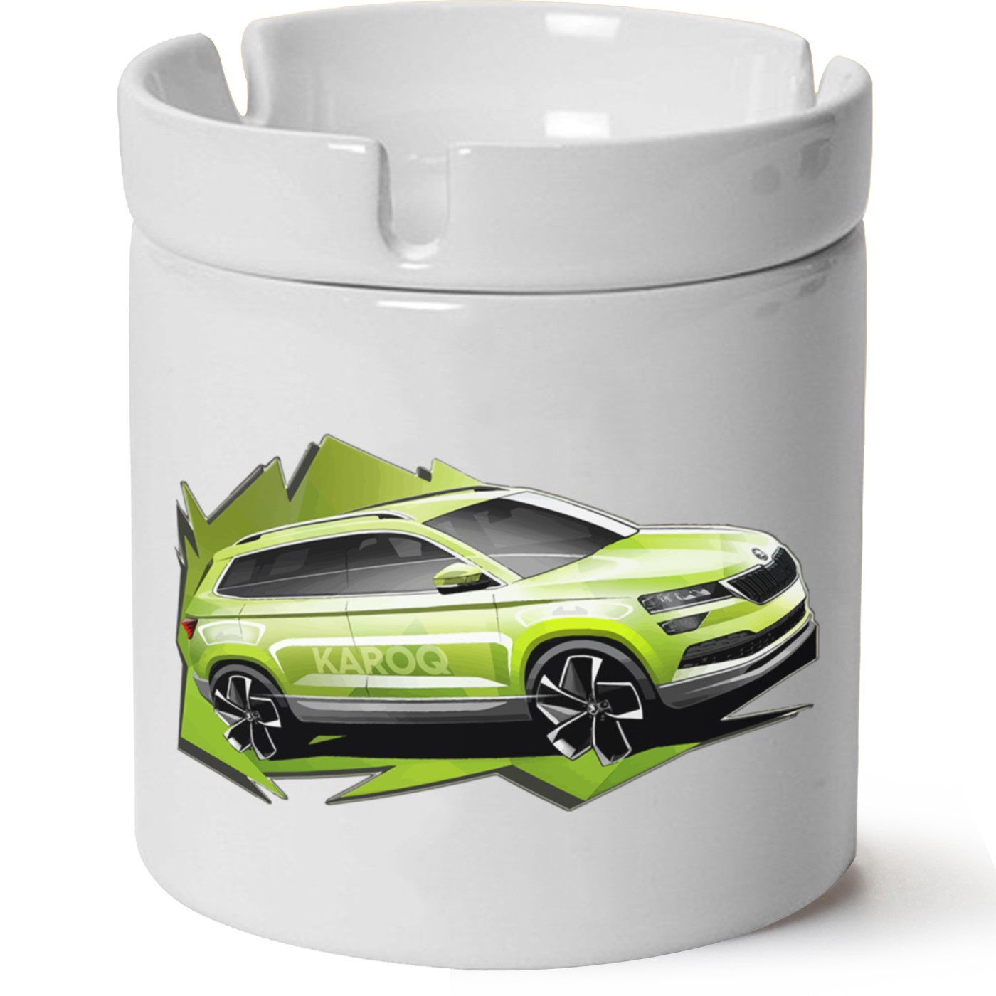 Skoda Karoq Baskılı Porselen At Söndür Küllük