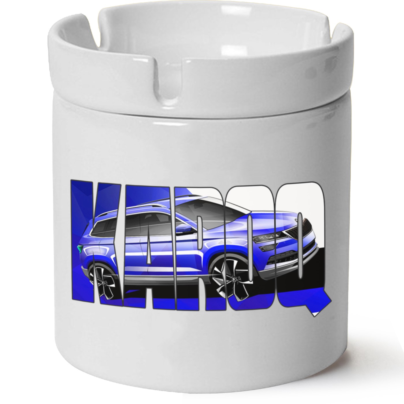 Skoda Karoq Baskılı Porselen At Söndür Küllük