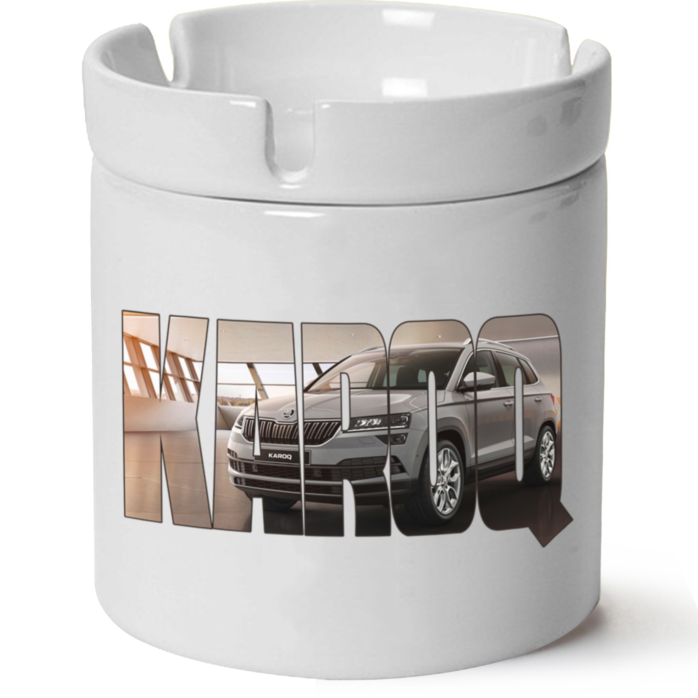 Skoda Karoq Baskılı Porselen At Söndür Küllük