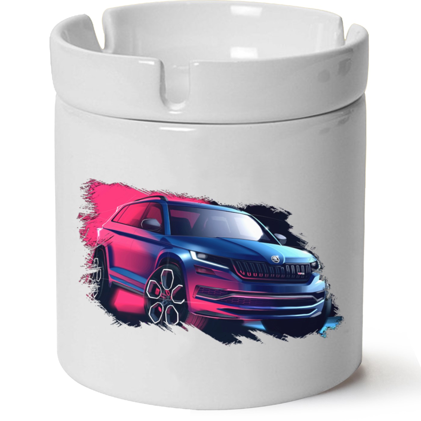 Skoda Kodiaq Baskılı Porselen At Söndür Küllük