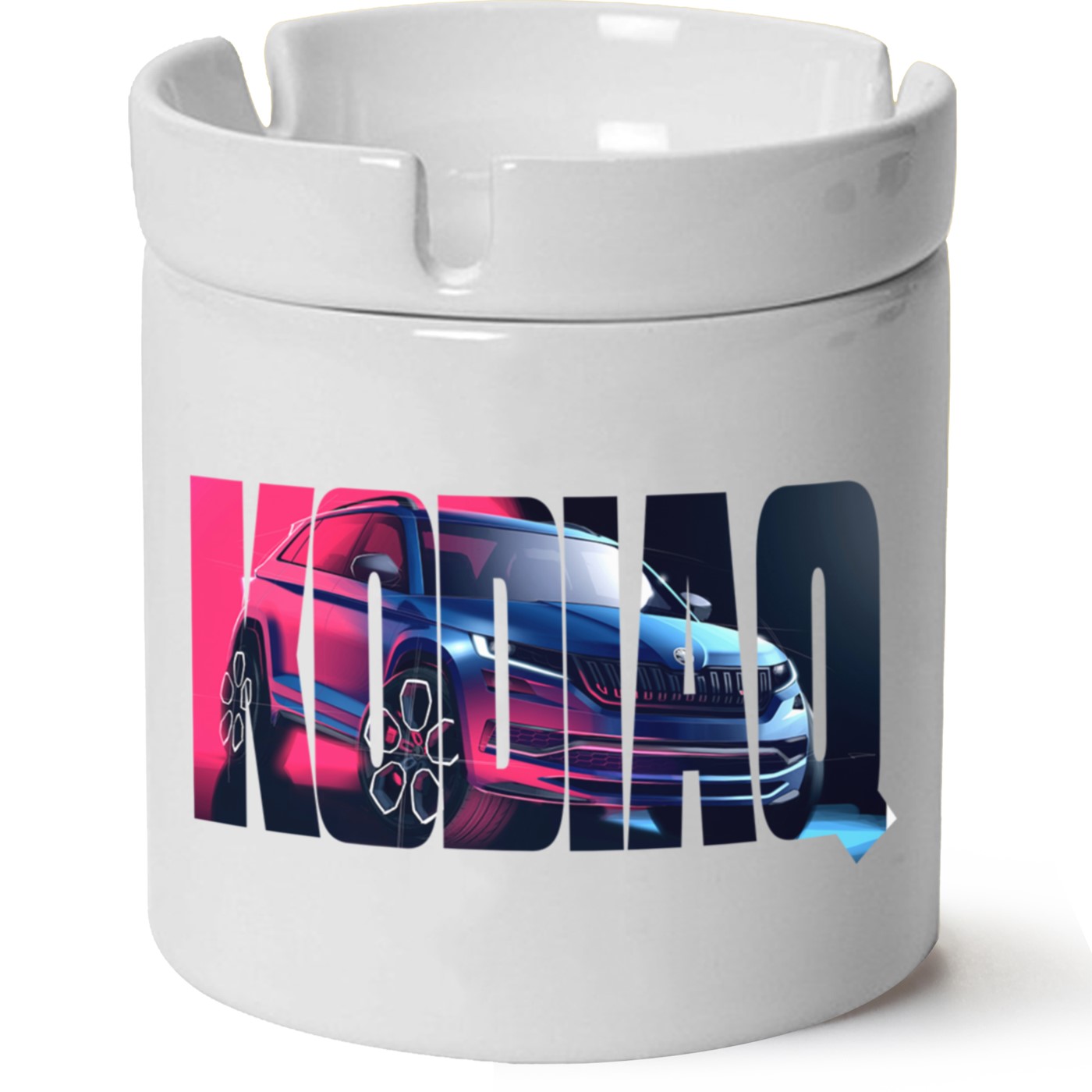 Skoda Kodiaq Baskılı Porselen At Söndür Küllük