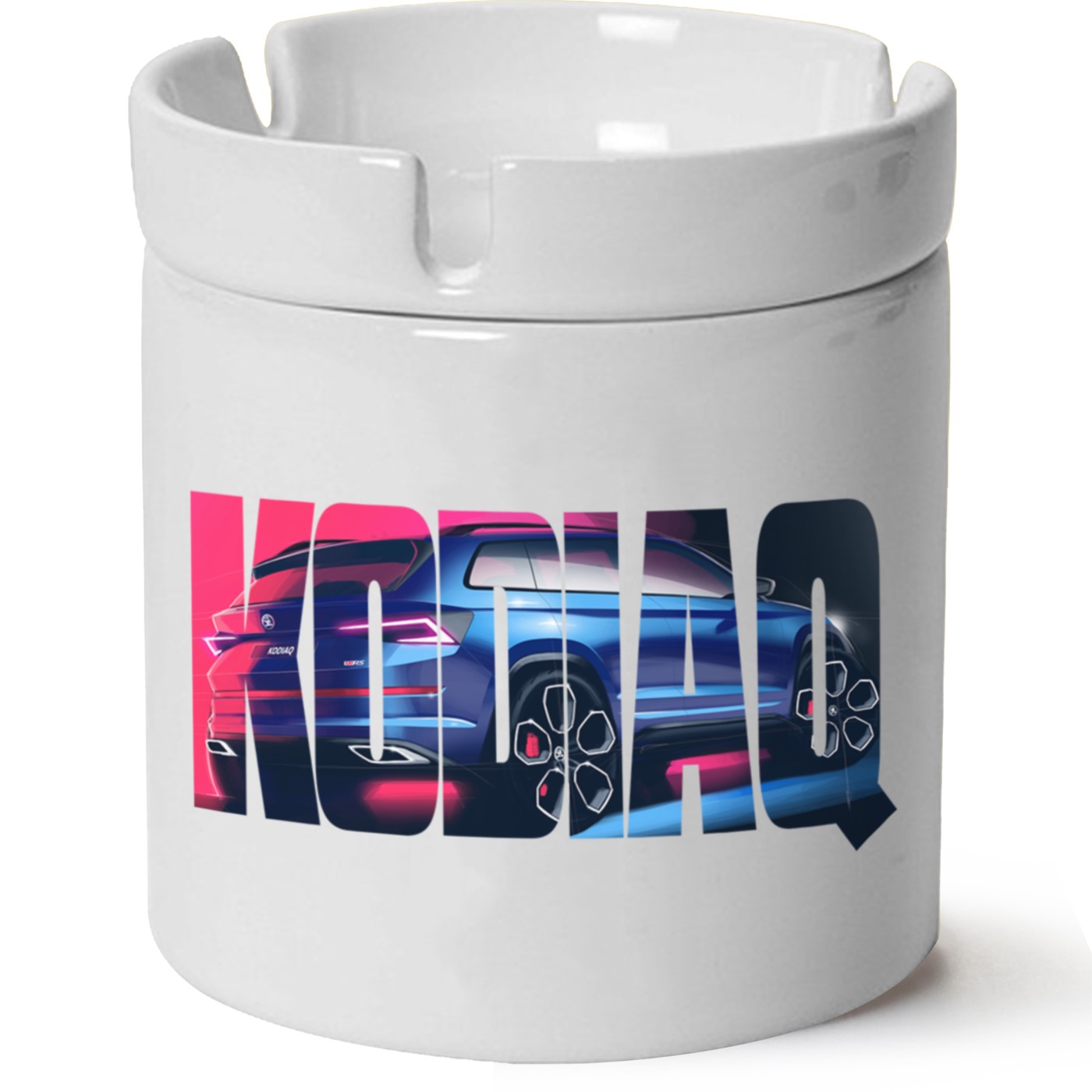 Skoda Kodiaq Baskılı Porselen At Söndür Küllük