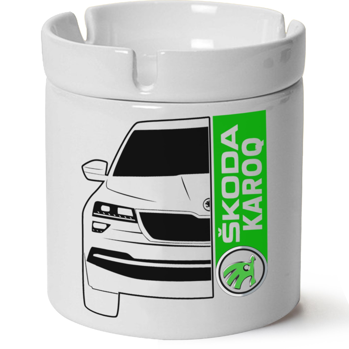 Skoda Karoq Baskılı Porselen At Söndür Küllük