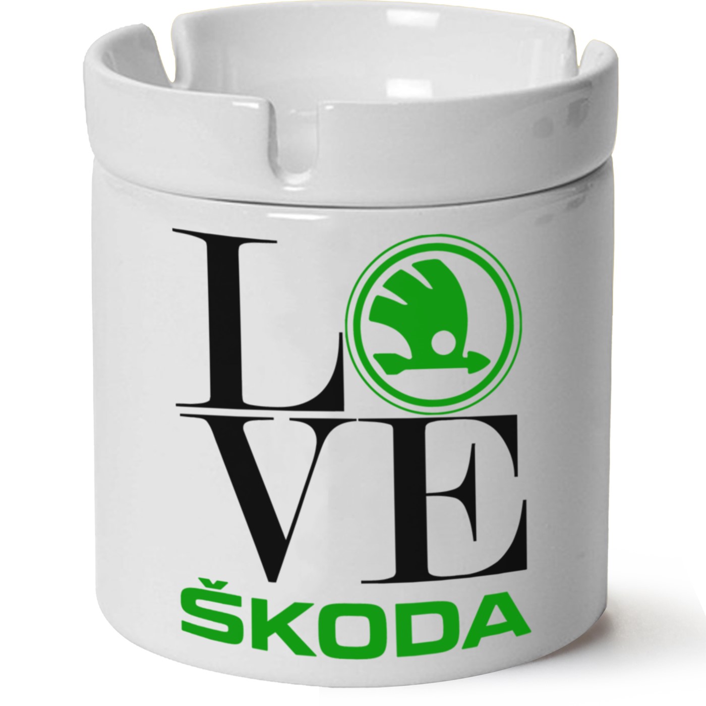 Skoda Logo Baskılı Porselen At Söndür Küllük