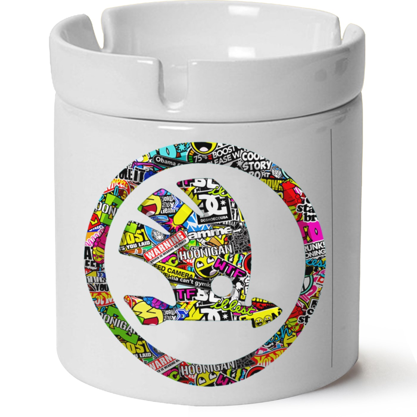 Skoda Logo Baskılı Porselen At Söndür Küllük