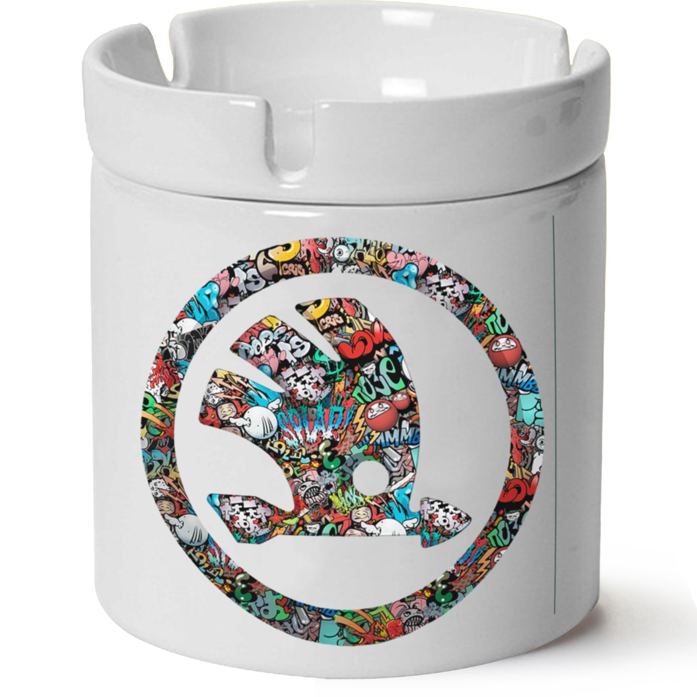 Skoda Logo Baskılı Porselen At Söndür Küllük