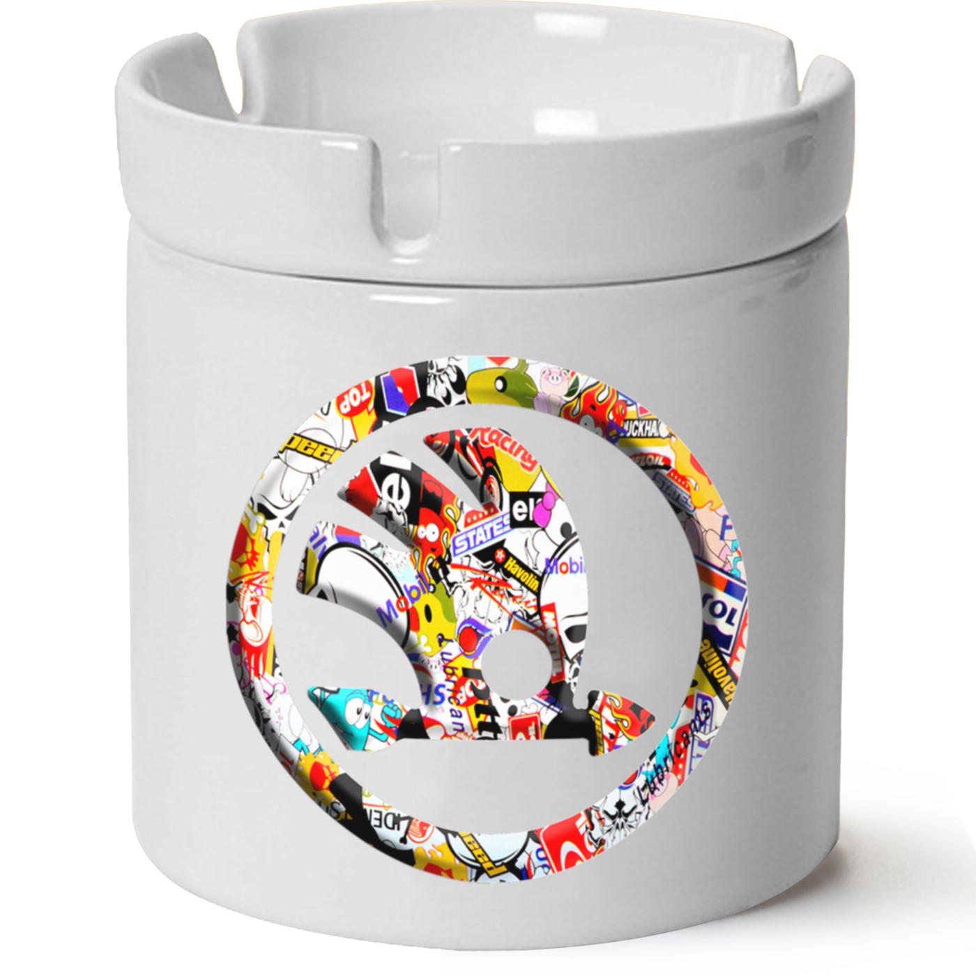 Skoda Logo Baskılı Porselen At Söndür Küllük