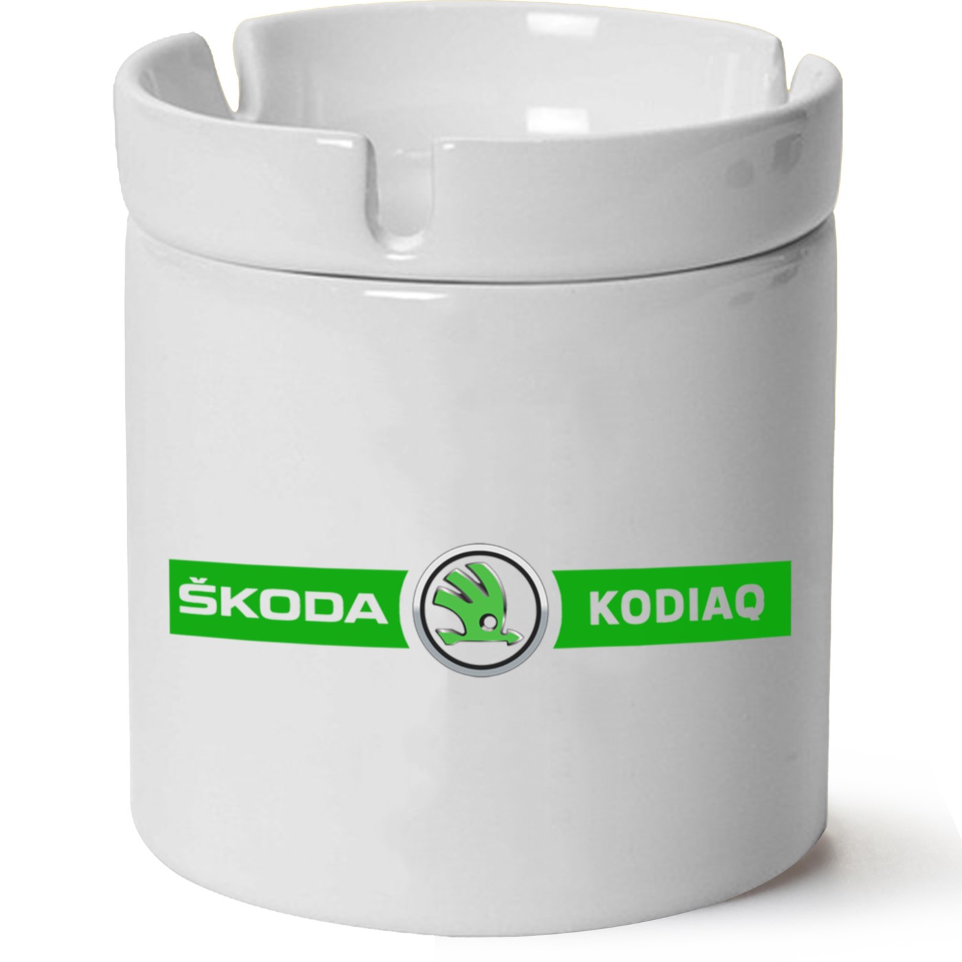 Skoda Kodiaq Logo Baskılı Porselen At Söndür Küllük