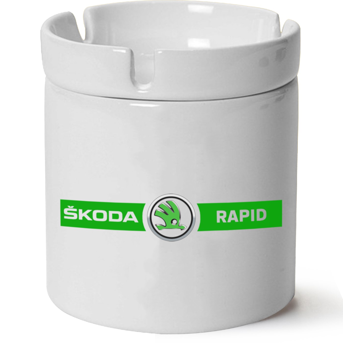 Skoda Rapid Logo Baskılı Porselen At Söndür Küllük