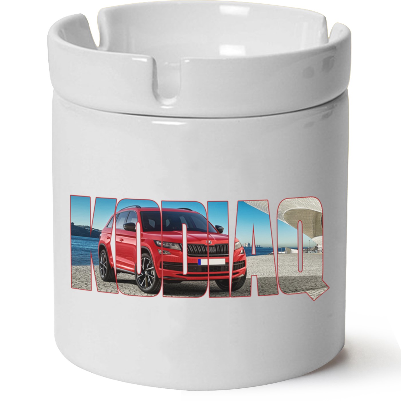 Skoda Kodiaq Baskılı Porselen At Söndür Küllük