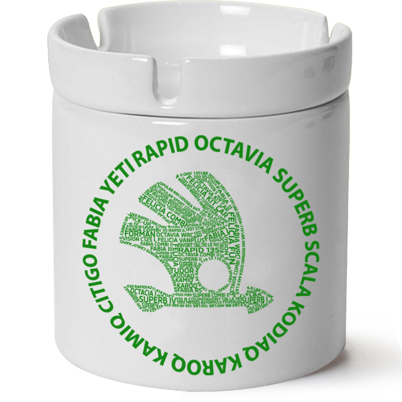 Skoda Logo Baskılı Porselen At Söndür Küllük