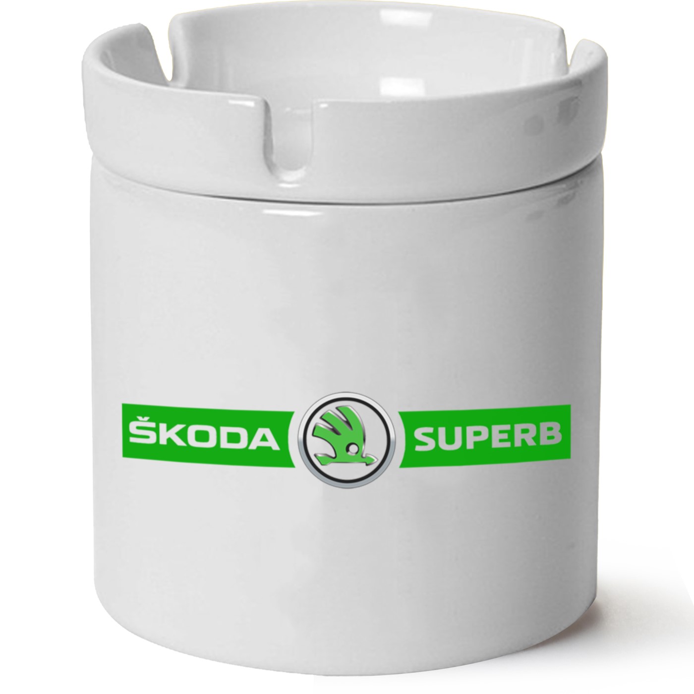 Skoda Superb Logo Baskılı Porselen At Söndür Küllük
