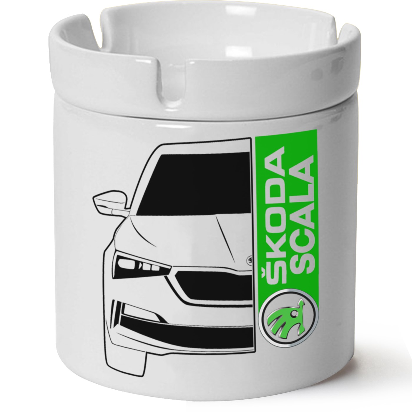 Skoda Scala Baskılı Porselen At Söndür Küllük