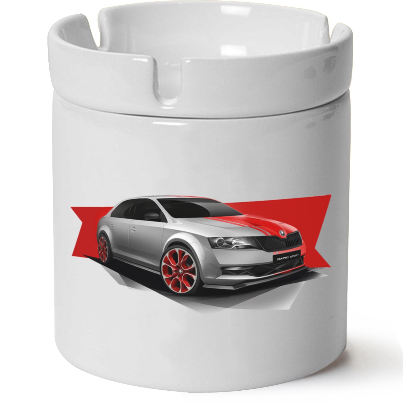 Skoda Rapid Baskılı Porselen At Söndür Küllük