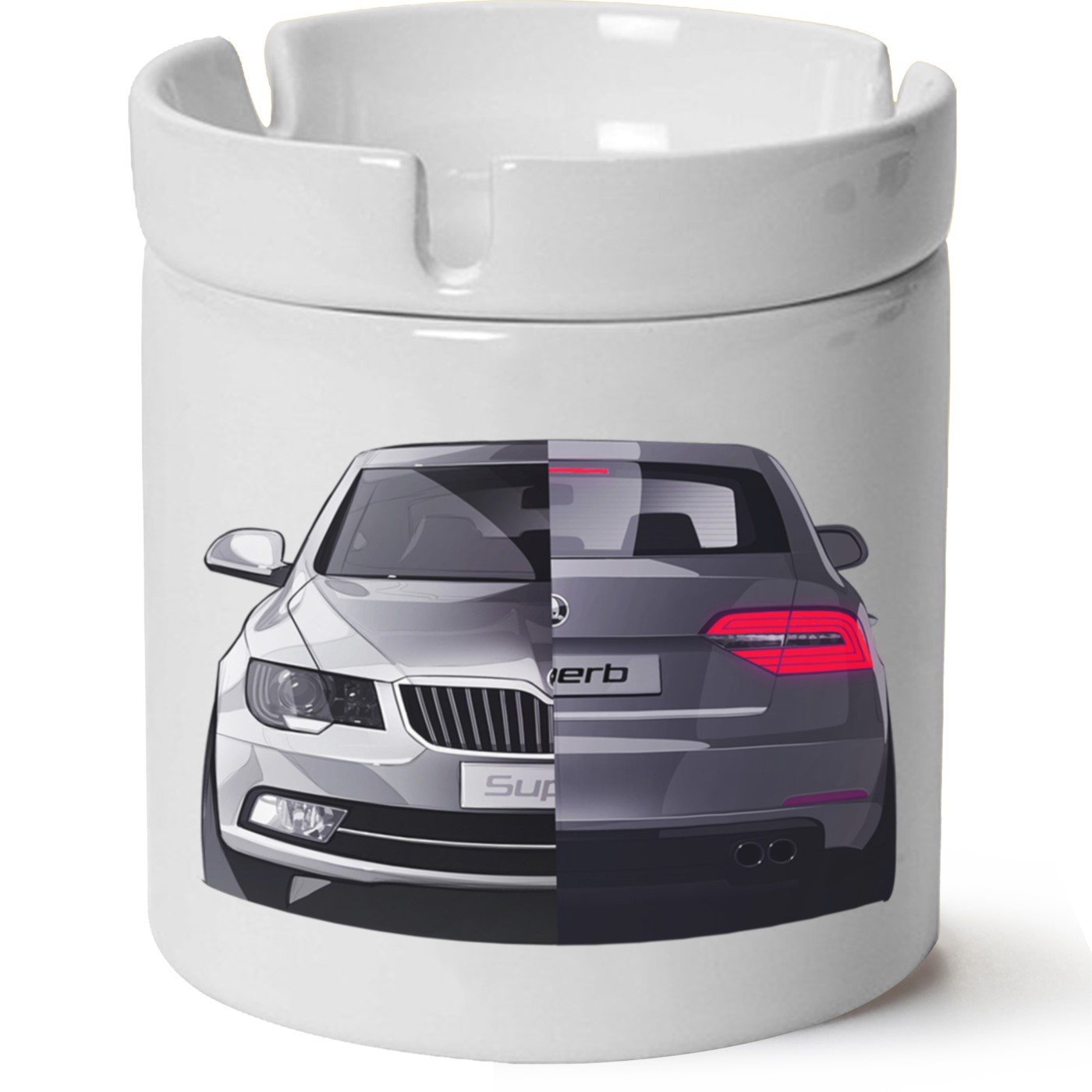 Skoda SuperBb5-5 Baskılı Porselen At Söndür Küllük