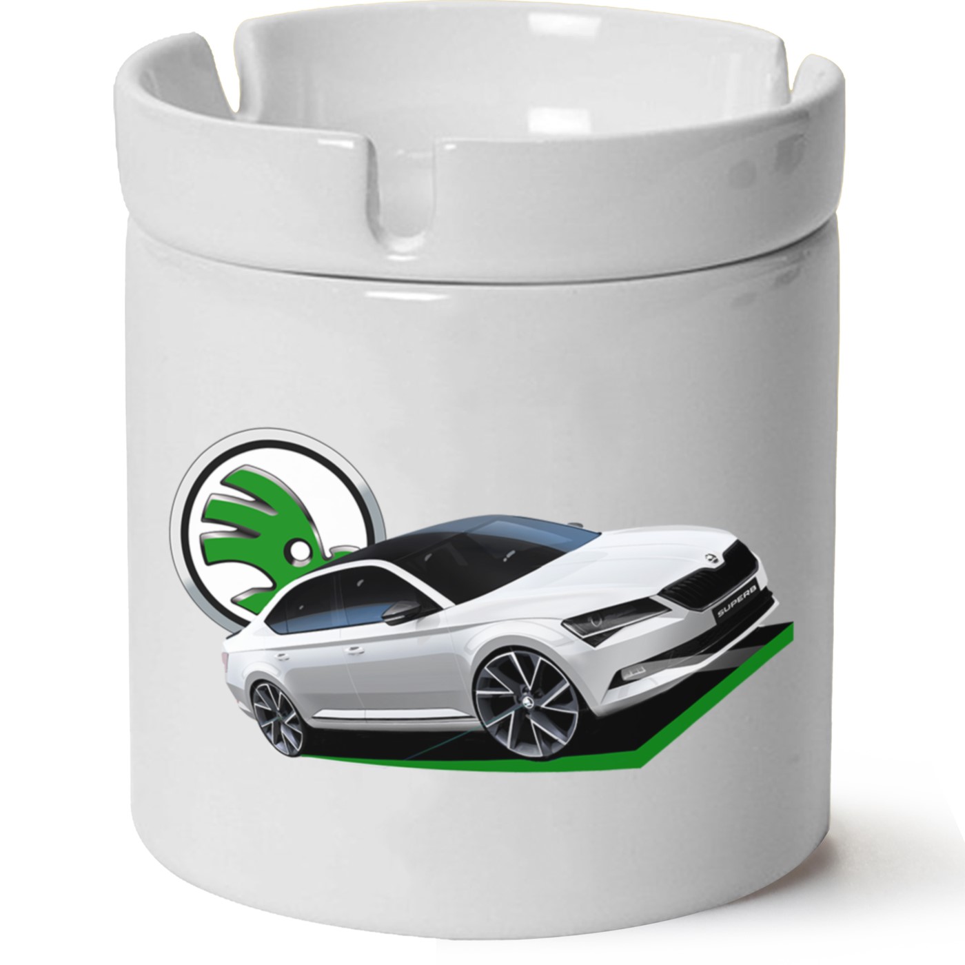 Skoda SuperBB7 Baskılı Porselen At Söndür Küllük