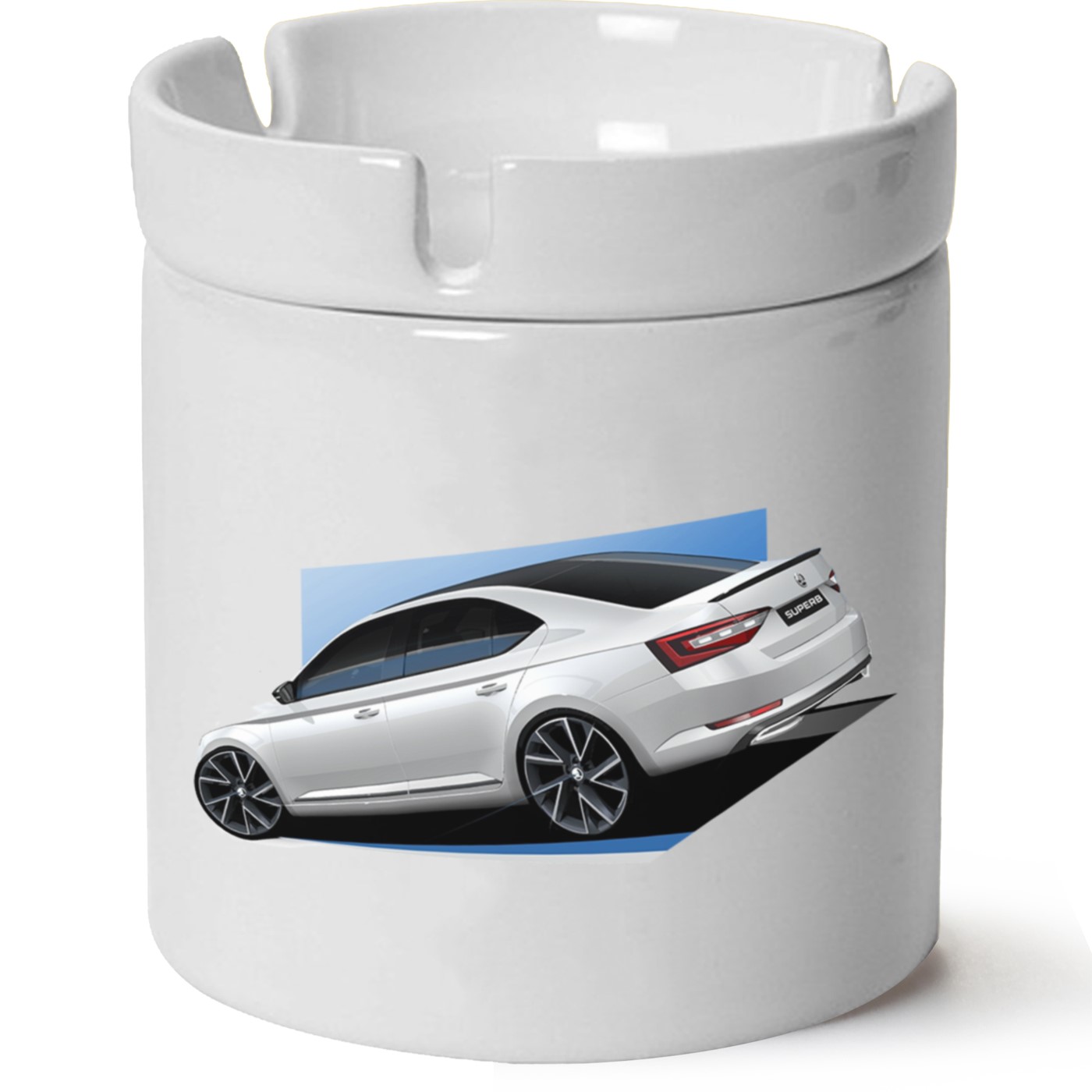 Skoda SuperBB7 Baskılı Porselen At Söndür Küllük