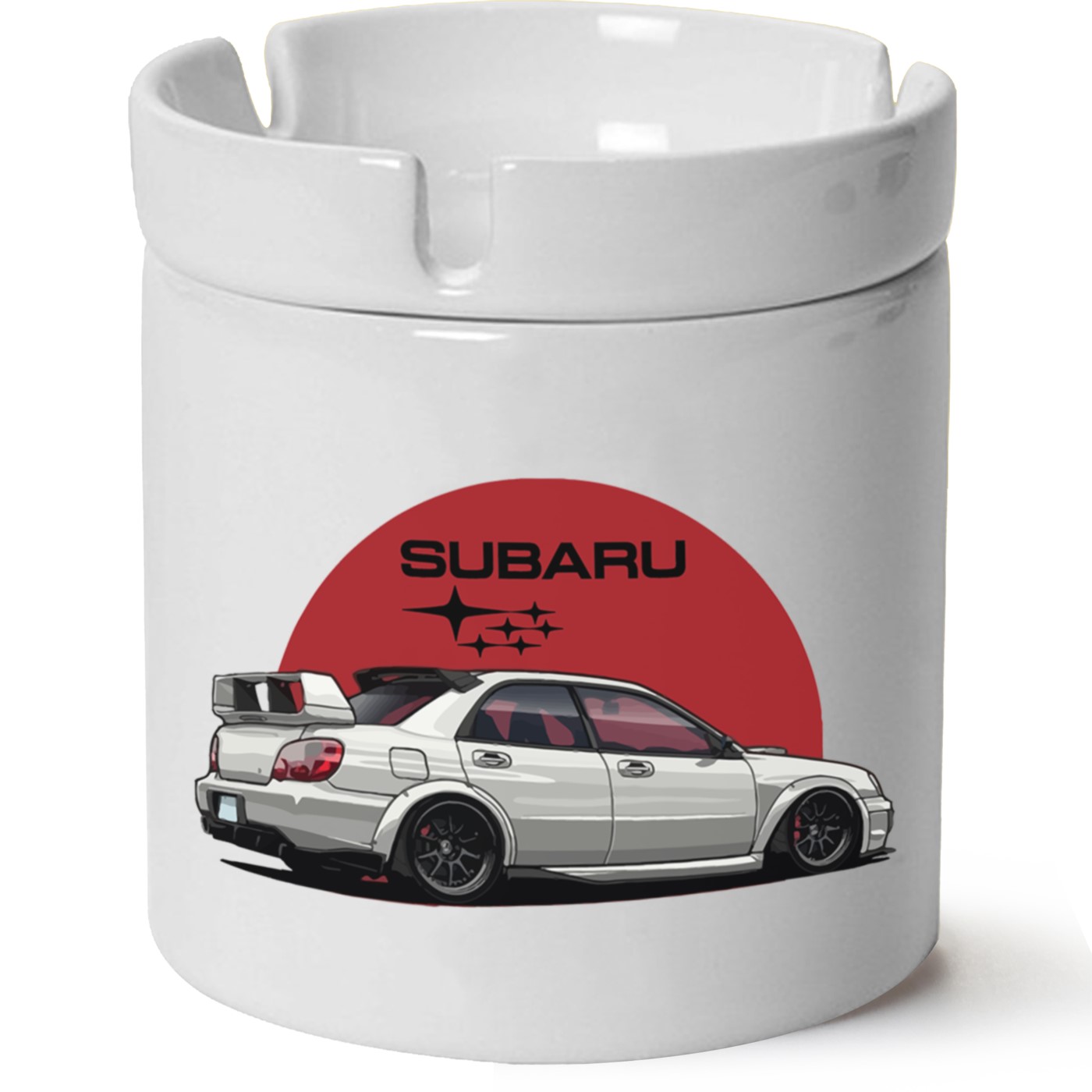 Subaru Baskılı Porselen At Söndür Küllük