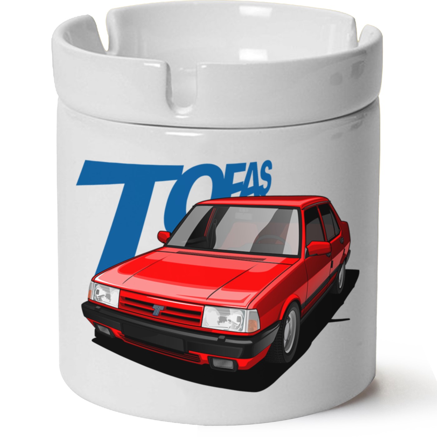 Tofaş Doğan Baskılı Porselen At Söndür Küllük